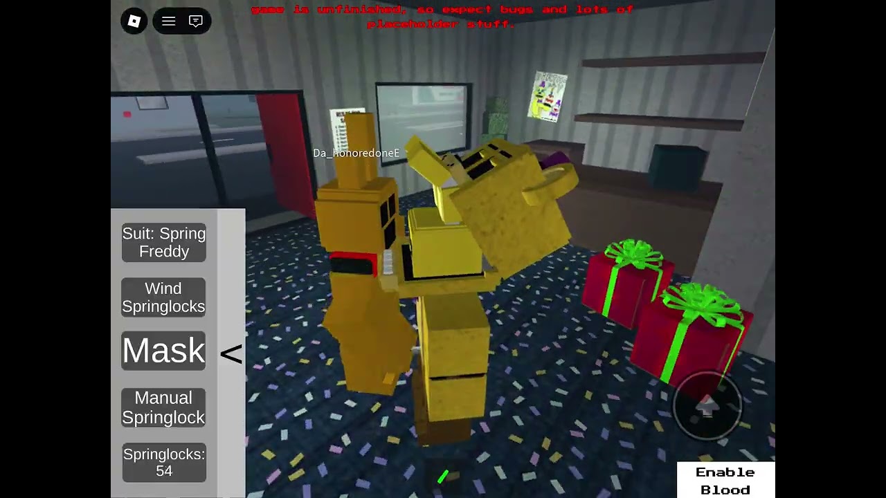 Fredbear spring lock suits