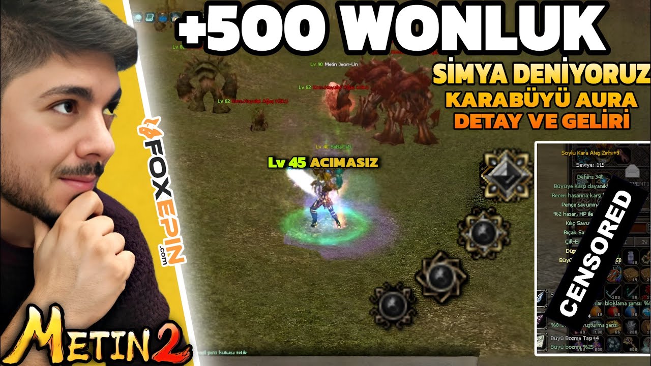 500 WONLUK SİMYA DENEMESİ | AURA EŞYA TANITIMI | Metin2 TR Ruby#366 #metin2 #metin2ruby