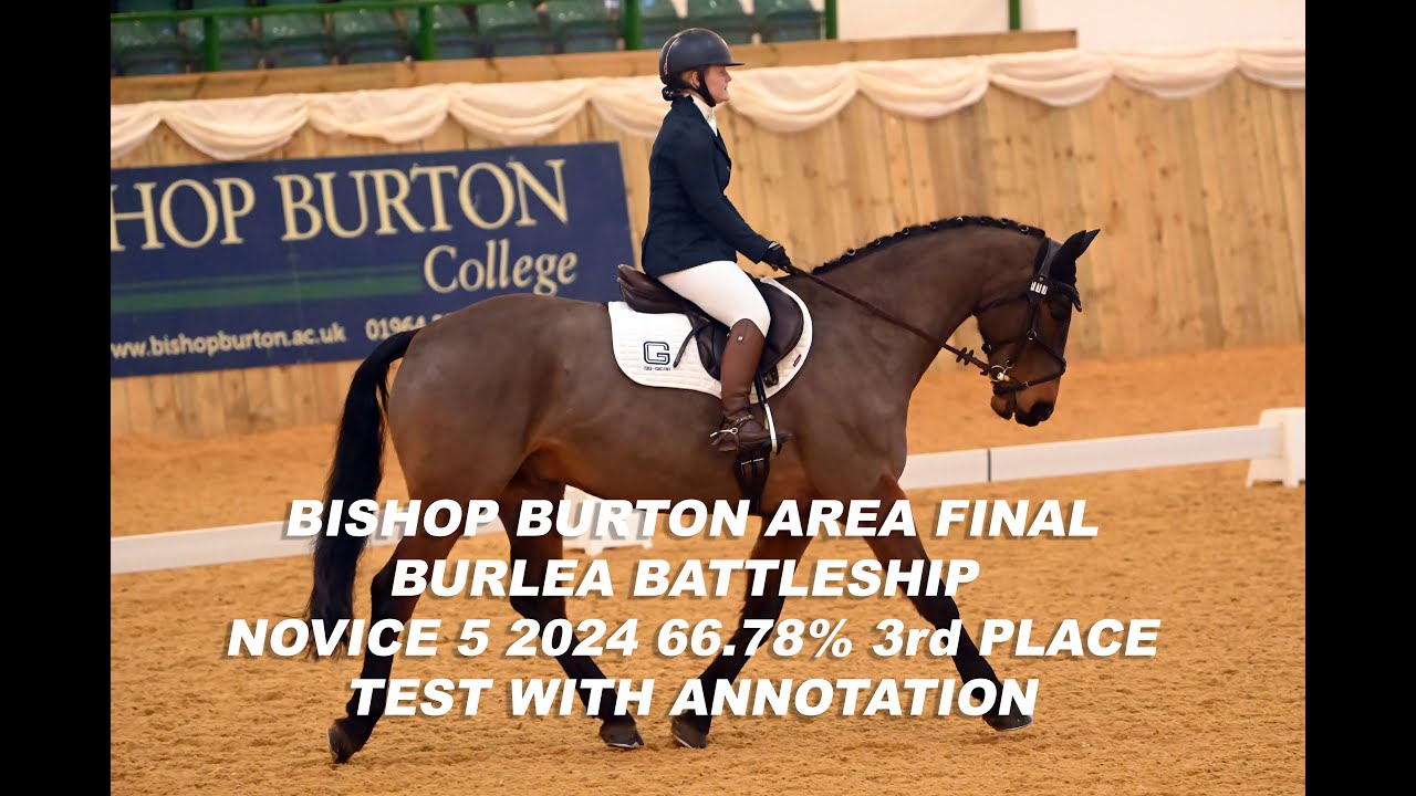Novice 5 2024 Dressage Test With Annotation 66.78% Bishop Burton Winter Finals Petplan 3rd