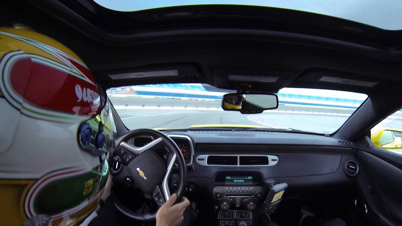Drifting a Camaro SS at Las Vegas Motor Speedway