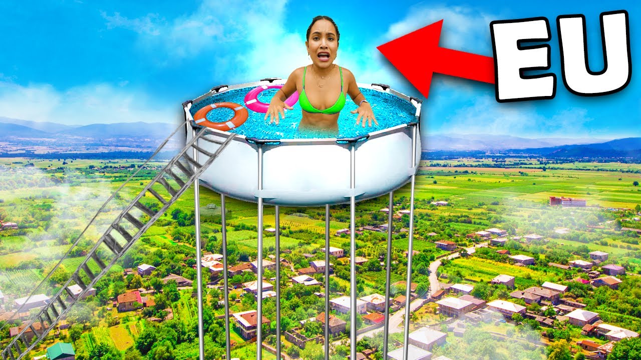 PASSAMOS 24 HORAS NA PISCINA MAIS ALTA DO MUNDO! - MUITO MEDO!