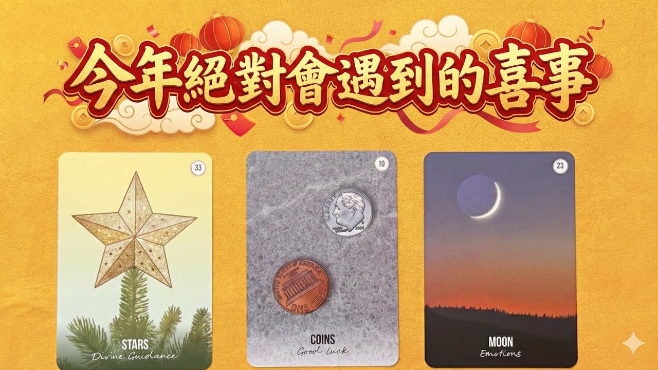 塔羅占卜🧧今年絕對會遇到的喜事｜一個開心的主題，放心觀看😂￼