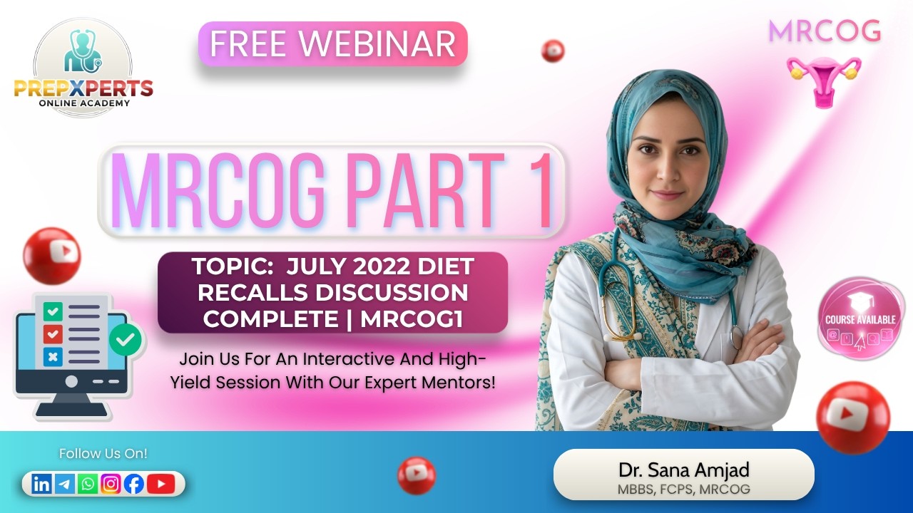 [MRCOG1] JULY 2022 RECALLS DISCUSSION By Dr. Sana Amjad
