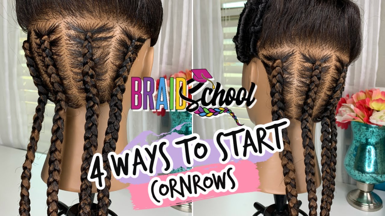 4 способа начать плести косички | Следуйте за мной | Braid School, выпуск 67