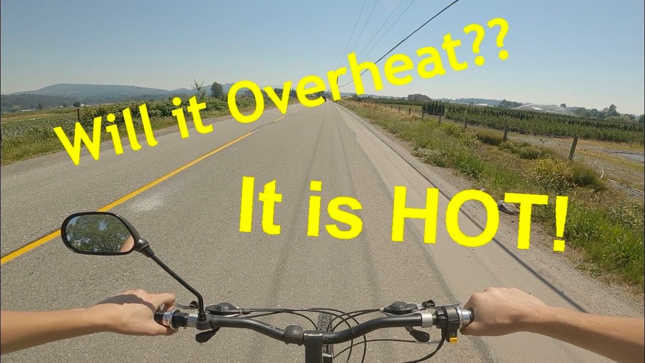 Riding in RECORD BREAKING HEAT!! (Motorized Bike)