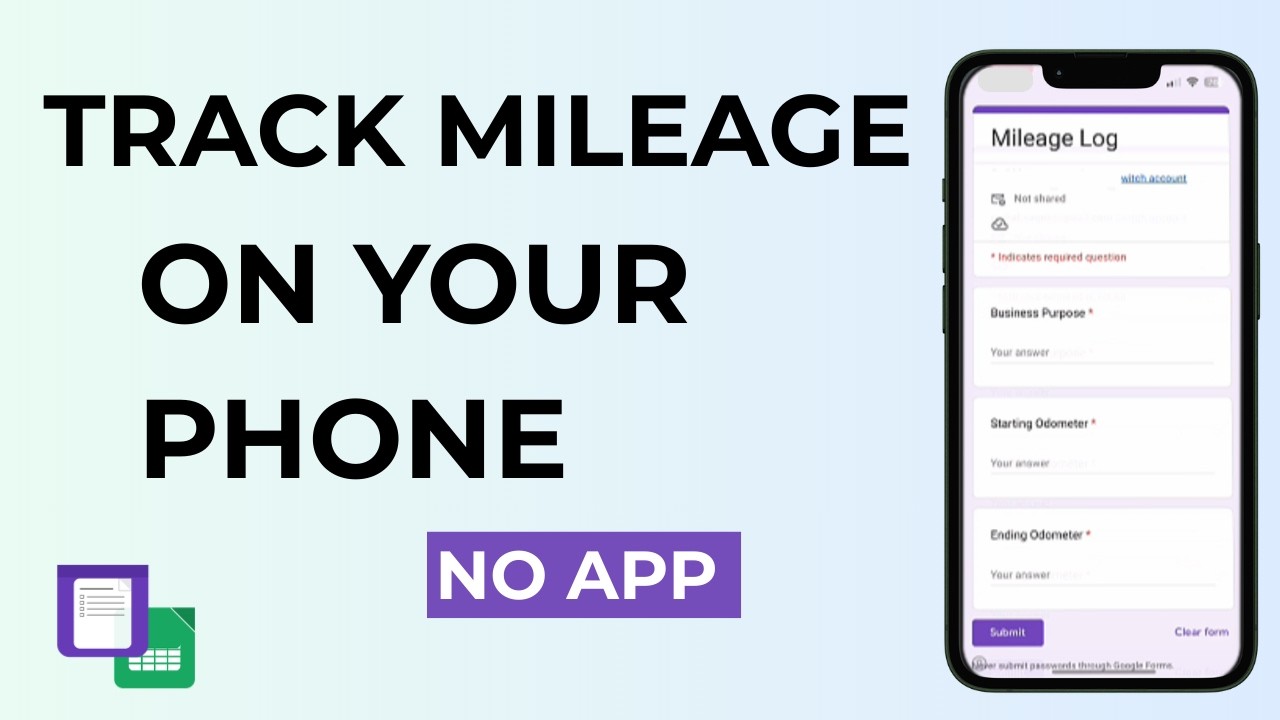 How to Make a Mileage & Expense Tracker (Google Forms + Google Sheets)–Phone-Friendly