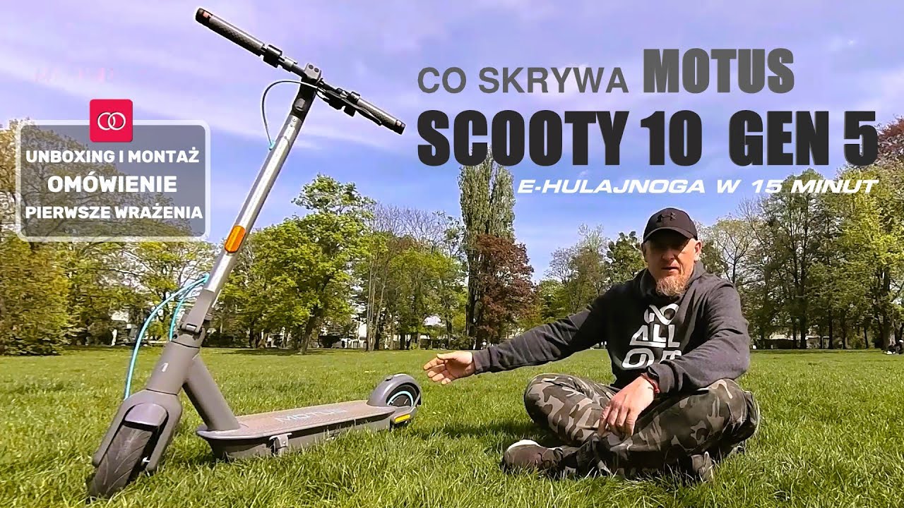 E-hulajnoga Motus Scooty 10 Gen 5: mocne i słabsze strony, unboxing, montaż, możliwości, wrażenia