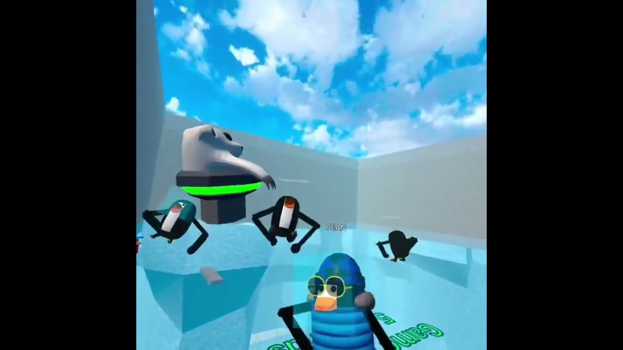 Playing penguin paradise freeze tag!!