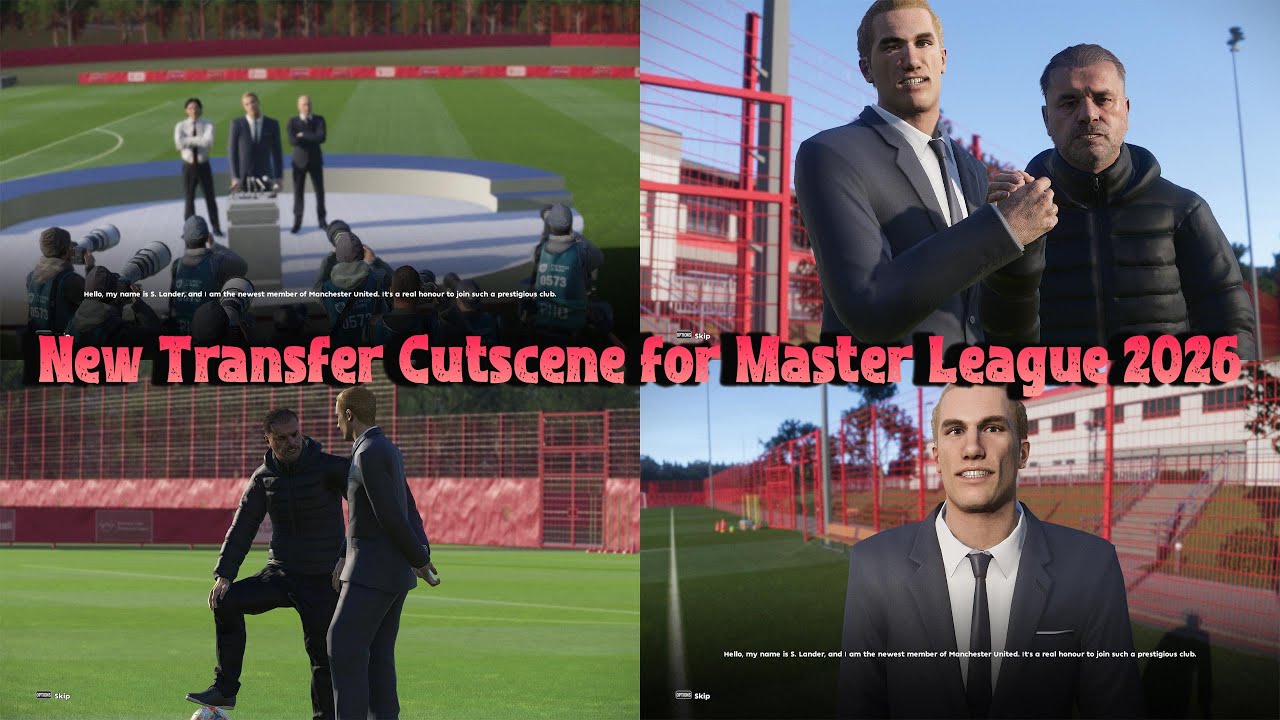 Новая кат-сцена трансферов для режима Master League 2026 + установка - PES 2021 и Football Life 2026