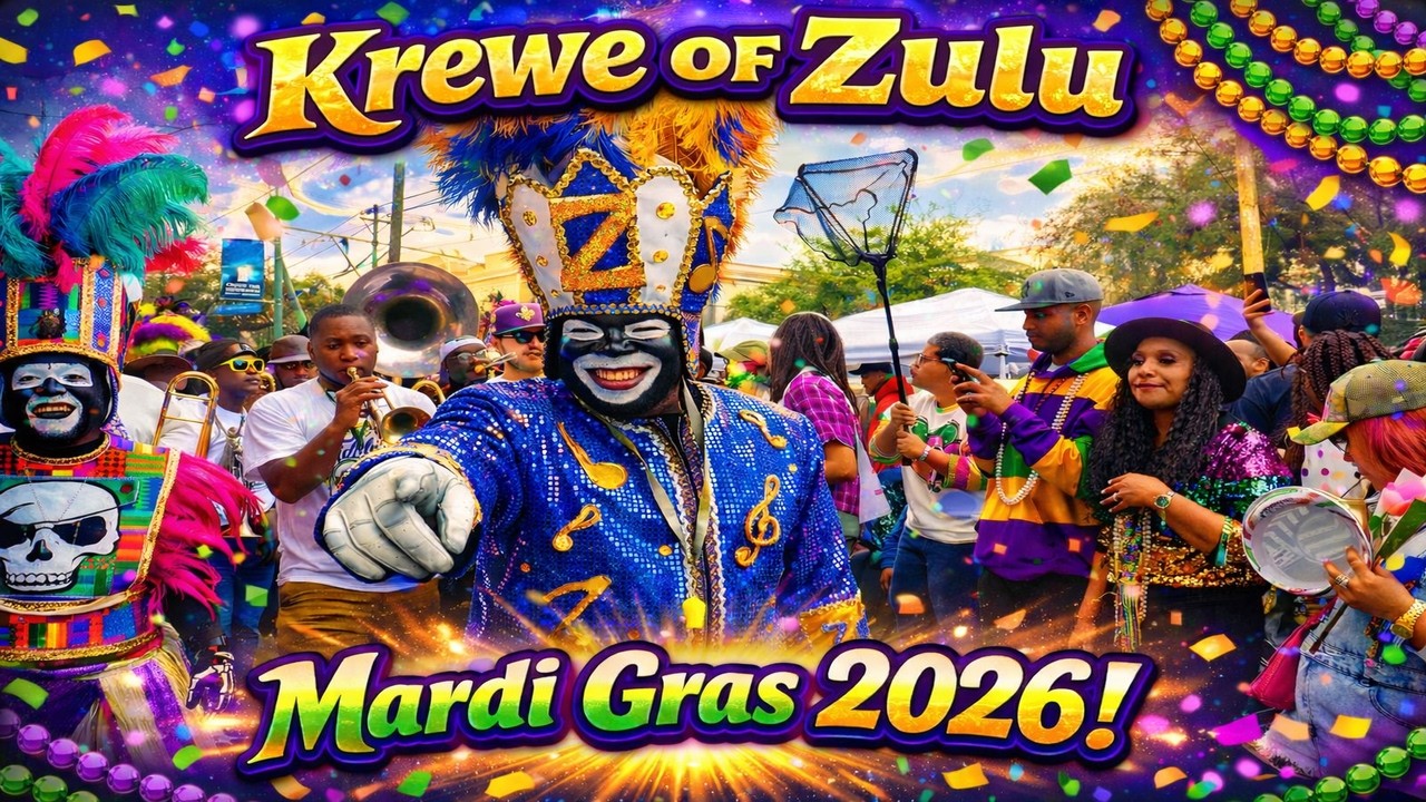 Zulu Parade, Mardi Gras 2026! The Best Mardi Gras Parade PERIOD!💜💚💛