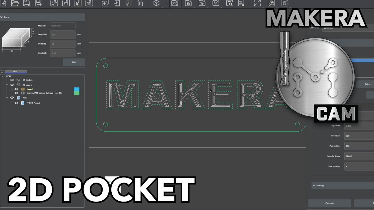Makera CAM &mdash; создание траекторий инструмента для 2D-карманов