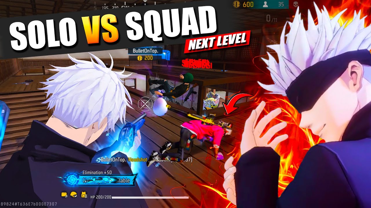 Gojo Bundle Solo Vs Squad Next Lavel Gameplay | Garena Free Fire