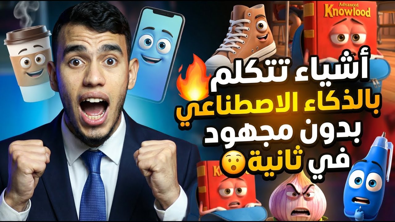 كيفية انشاء فيديوهات الأشياء التي تتكلم بالذكاء الاصطناعي مجانا ترند يحقق ملايين المشاهدات 😍🔥