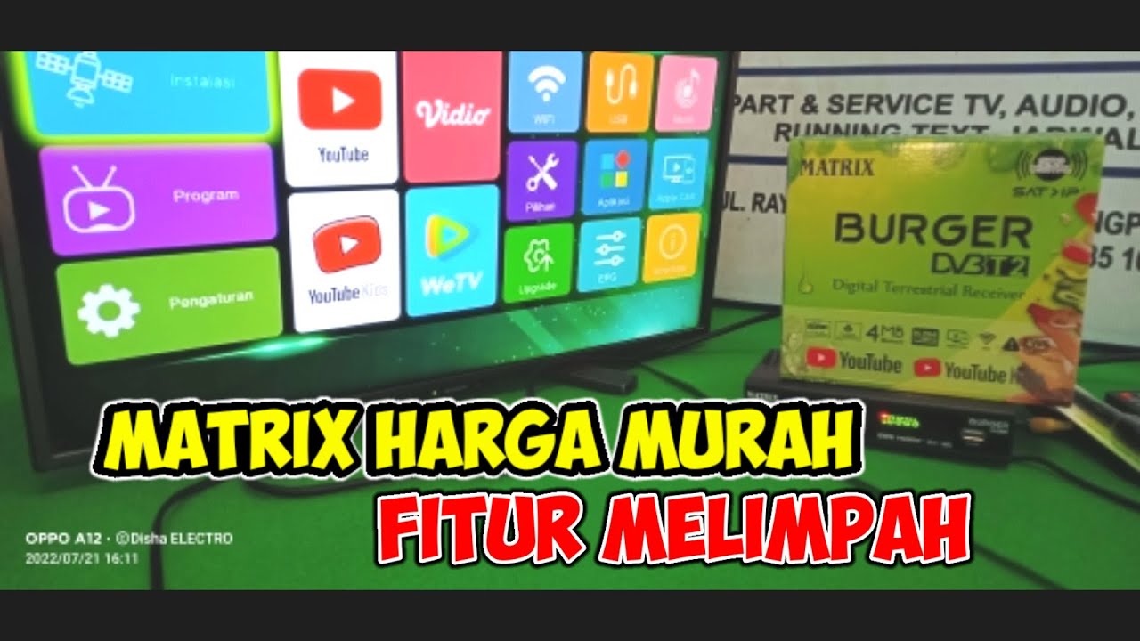 Set top box matrix burger TV digital harga murah fitur melimpah