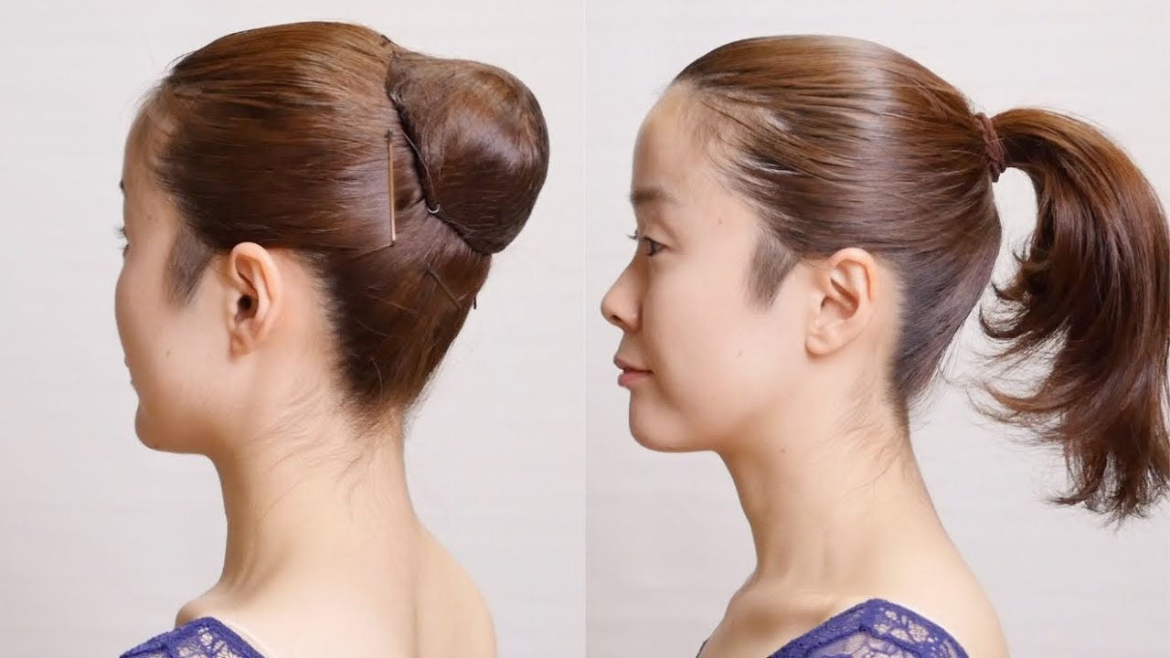 バレエのシニヨンのやり方 Ballet Bun Hairstyle
