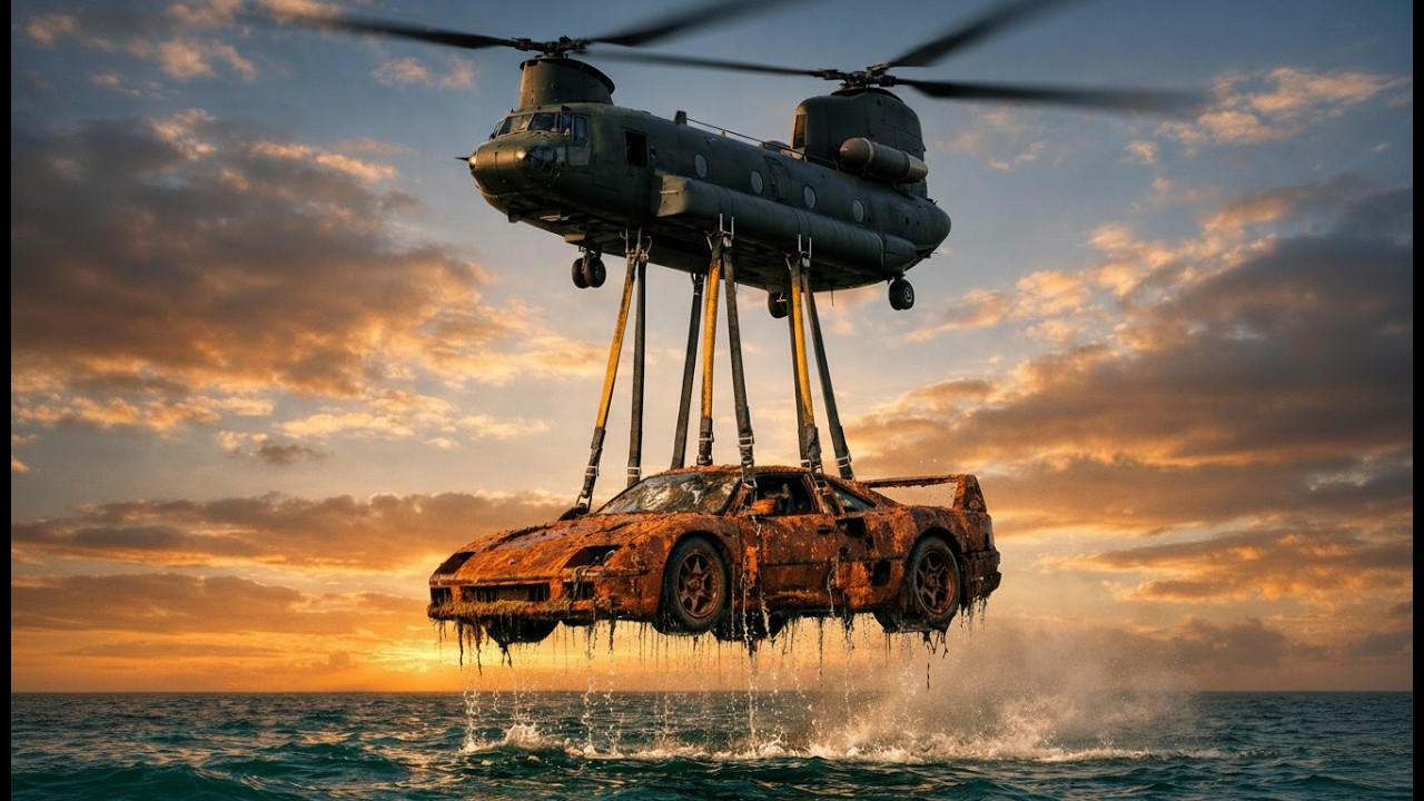 ASMR Restoration — Ferrari F40 35 Years Ocean Floor Wreck to Showroom Glory