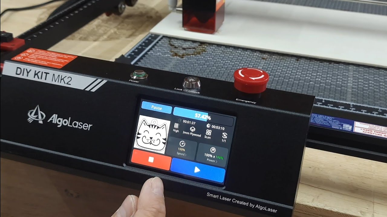 Ganhe dinheiro trabalhando em casa. Gravadora e cordeira AlgoLaser Diy kit MK2 10W