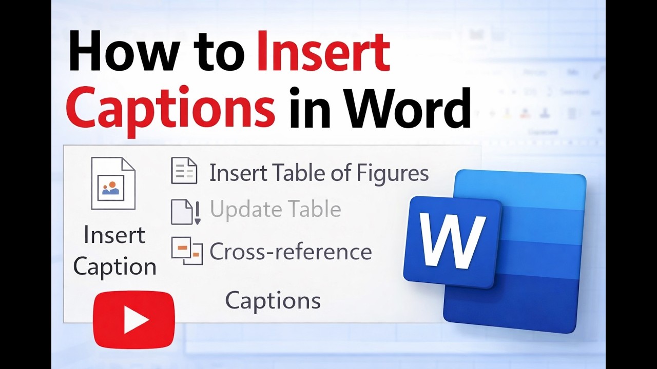 MS Word Captions & Cross References – Complete Tutorial