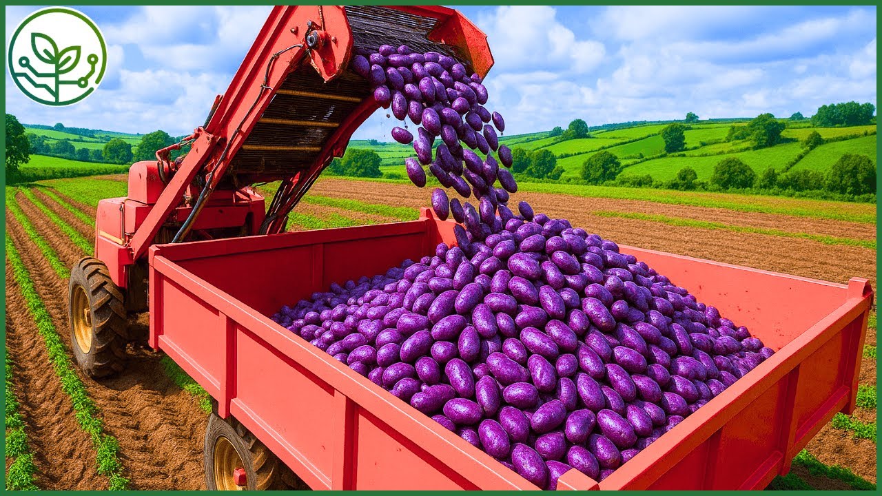 How Thousands of Purple Potatoes Are Harvested – Amazing Ancient Farming For Food Security