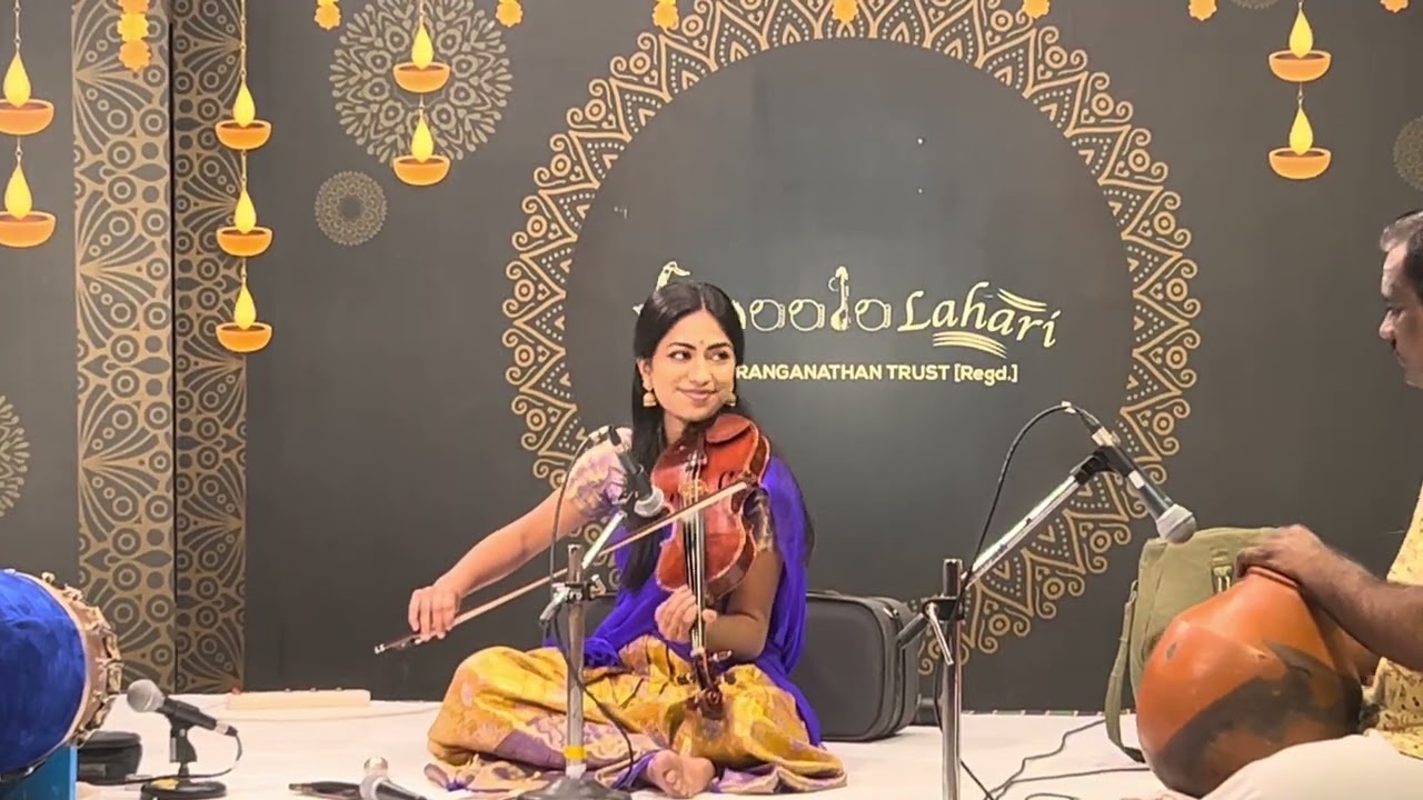 Sahana Sreeram Violin Solo playing Ragam Nalinakanti followed by Ragam Bhairavi at SunaadaLahiri