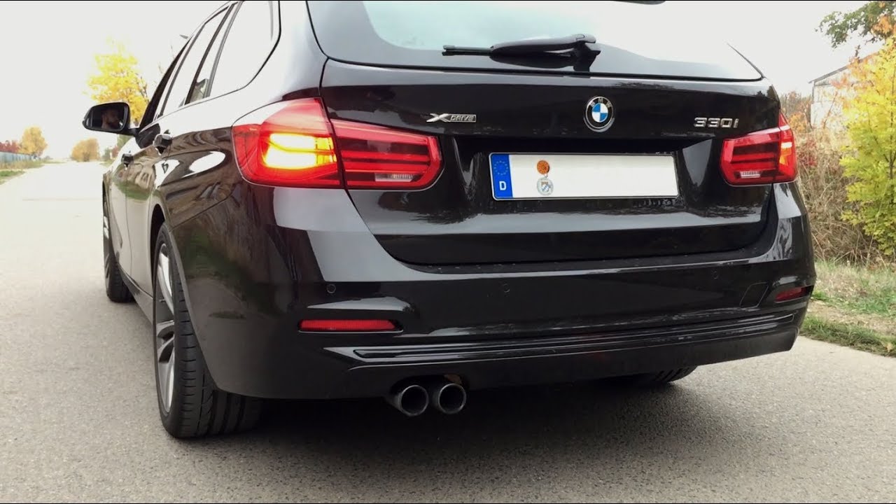 2018 BMW F31 330i xDrive 252 HP stock exhaust sound | fly by | launch