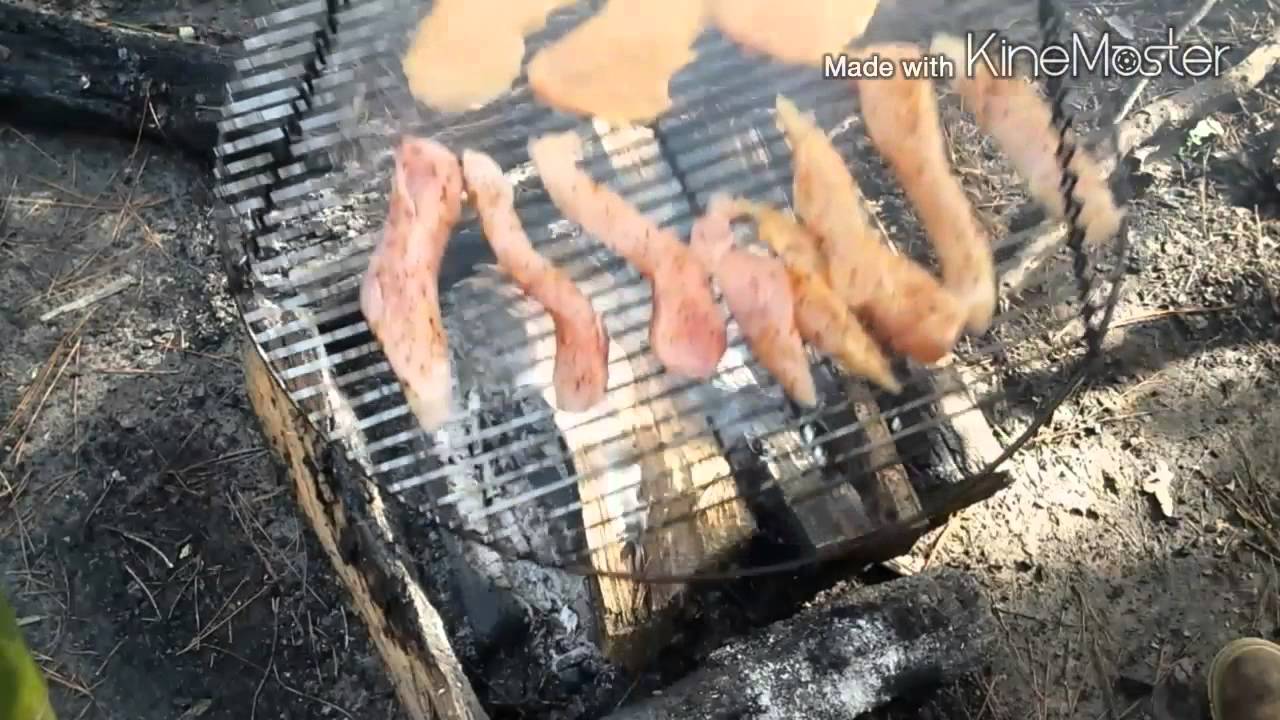 Cooking Chicken on the Tripod Grill