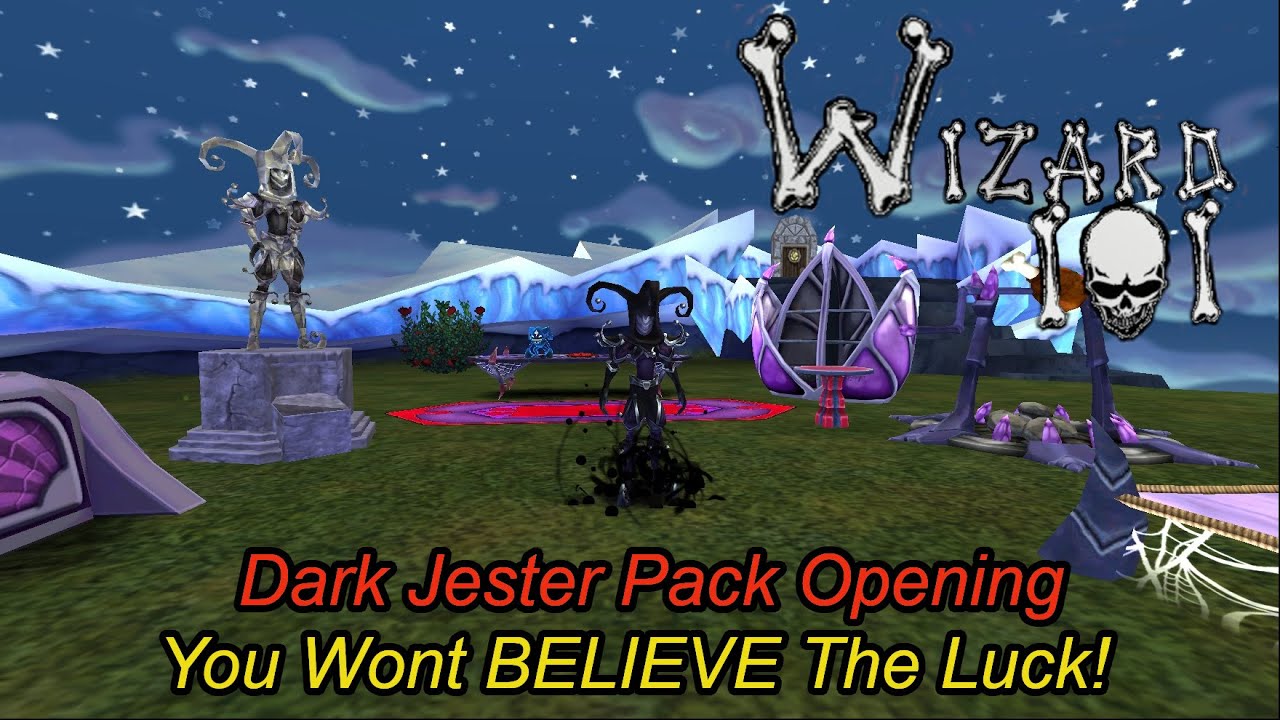 Wizard101 10,000 Crowns Dark Jester Pack Opening. AMAZING LUCK!!!