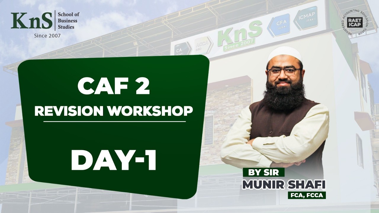 KnS | CAF 02 | Workshop Day 01 | By Sir Munir M. Shafi | March 2026 Attempt