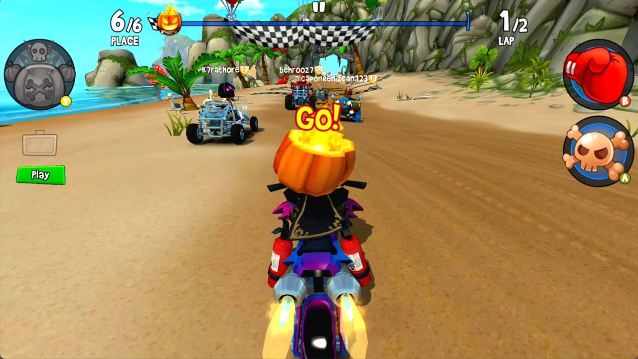Mr. Happy with his New Motocross! Racing Hard🚀Beach Buggy Racing 2