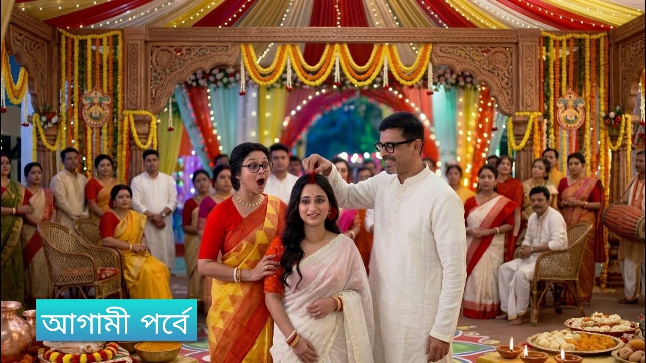মিঠির বিয়ের দিন সবার সামনে দাঁড়িয়ে কমলিনির সামনে ভোরের সিঁথিতে সিঁদুর পড়িয়ে দিল নতুন!  চিরসখা।