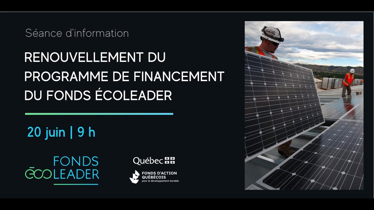 Fonds Écoleader - Séance d'information 20 juin 2024