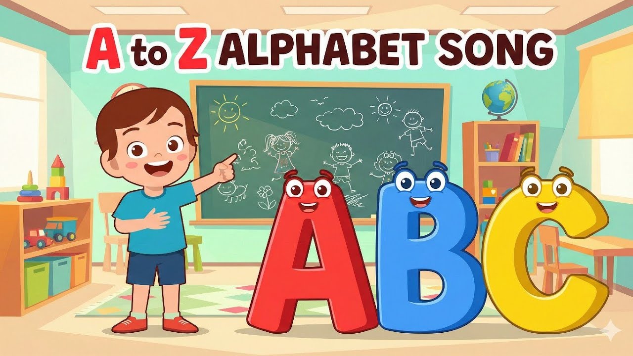 A to Z Alphabet Song for Kids | Learn ABC with Fun Animation ( @BooBooTv.1)