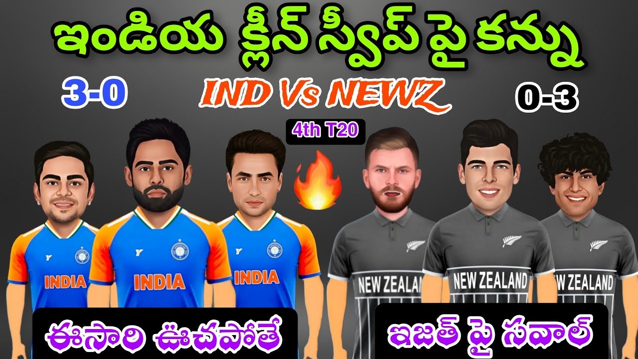 ఇండియా Vs న్యూజిలాండ్ 🔥 | ind vs newz 4 T20 series sarcastic funny spoof Telugu 😂| 3-0|#india#T20 