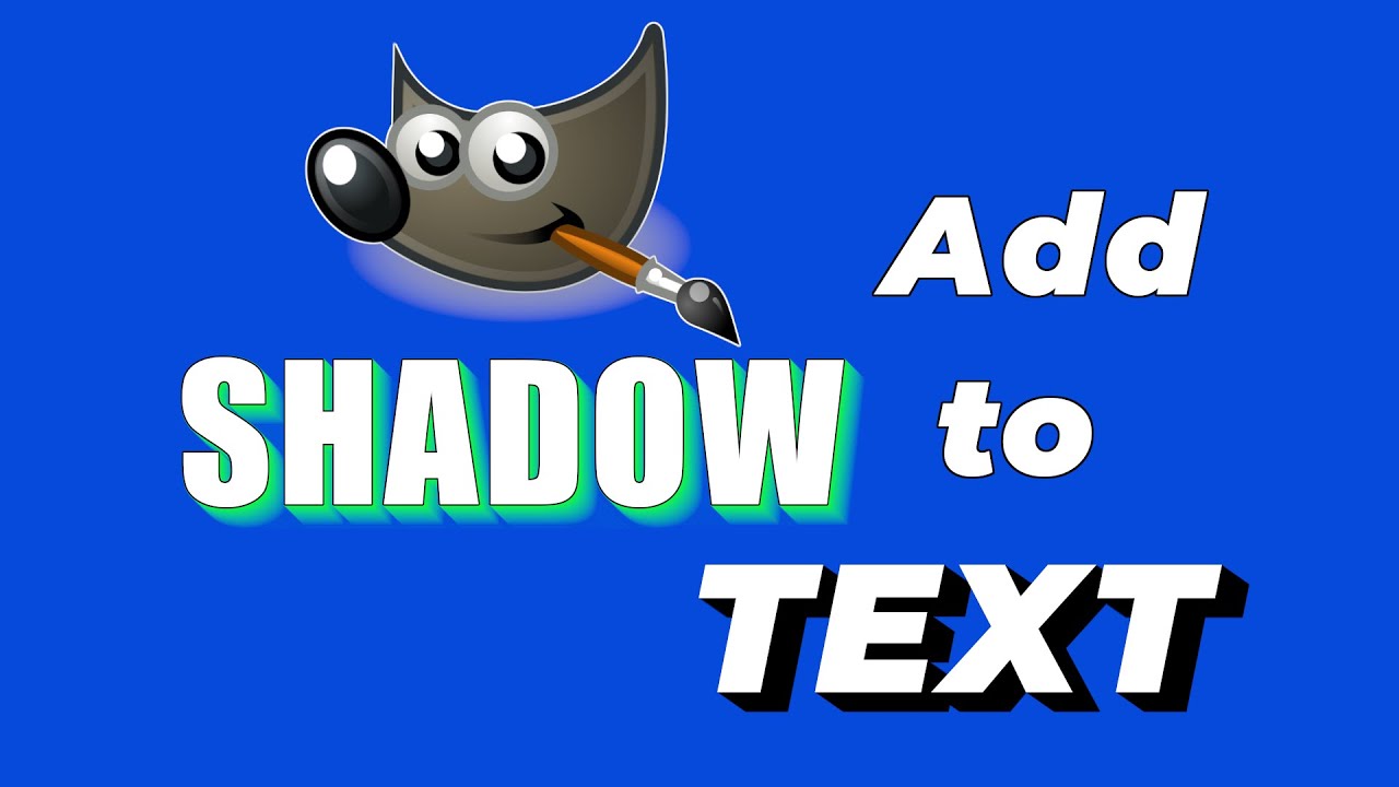 Gimp tutorial: how to put a shadow align the text in gimp