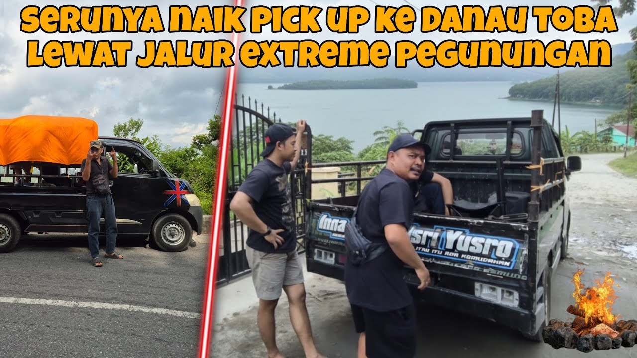 TERNYATA SERU DAN LUCU NAIK MOBIL PICK UP KE DANAU TOBA🤣