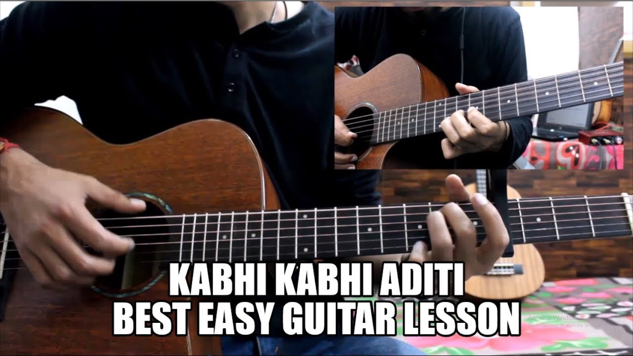 Kabhi Kabhi Aditi - Best Bollywood Memories - Easy Guitar Cover lesson Hindi Chords Best