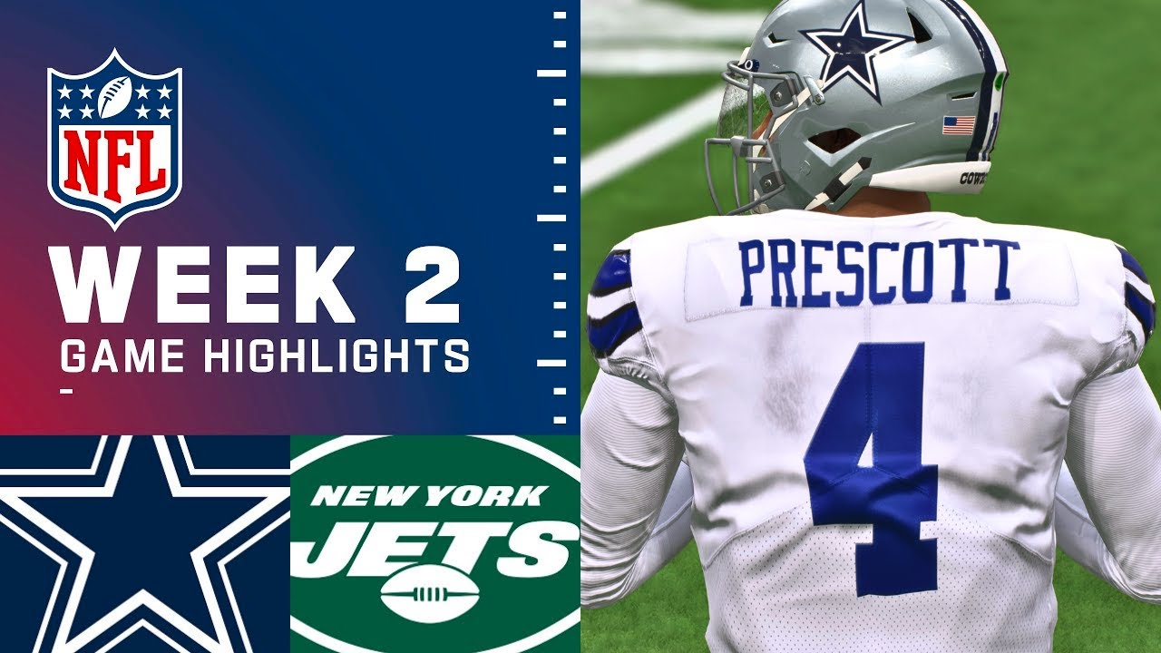 Jets vs. Cowboys Week 2 - Madden 23 Simulation Highlights (Madden 24 Rosters)