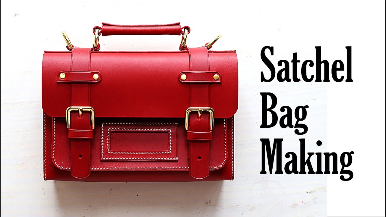 [tutorial] Satchel bag making / Leather craft / Bag pattern