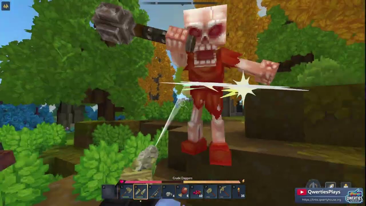 Hytale getting resources and adventuring -  Day 04 - Nightime is scary #hytale #letsplay
