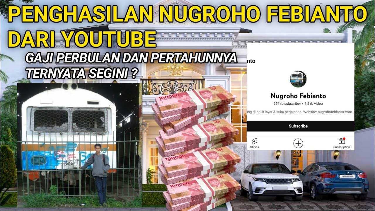 Penghasilan Nugroho Febianto Dari Youtube Terungkap Ternyata Segini‼️