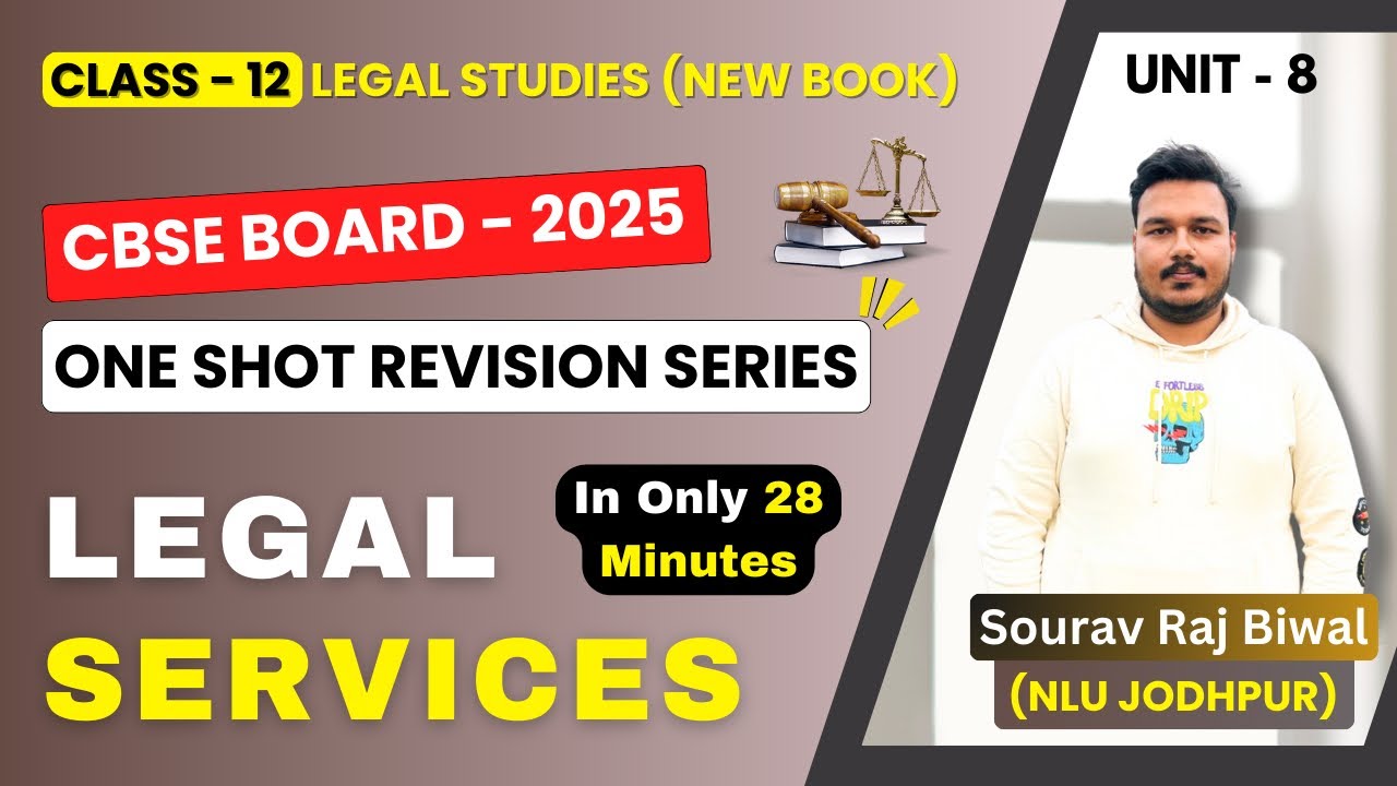 Legal Services | Unit 8 | Class 12 Legal Studies | ONE SHOT REVISION SERIES | CBSE BOARDS 2025