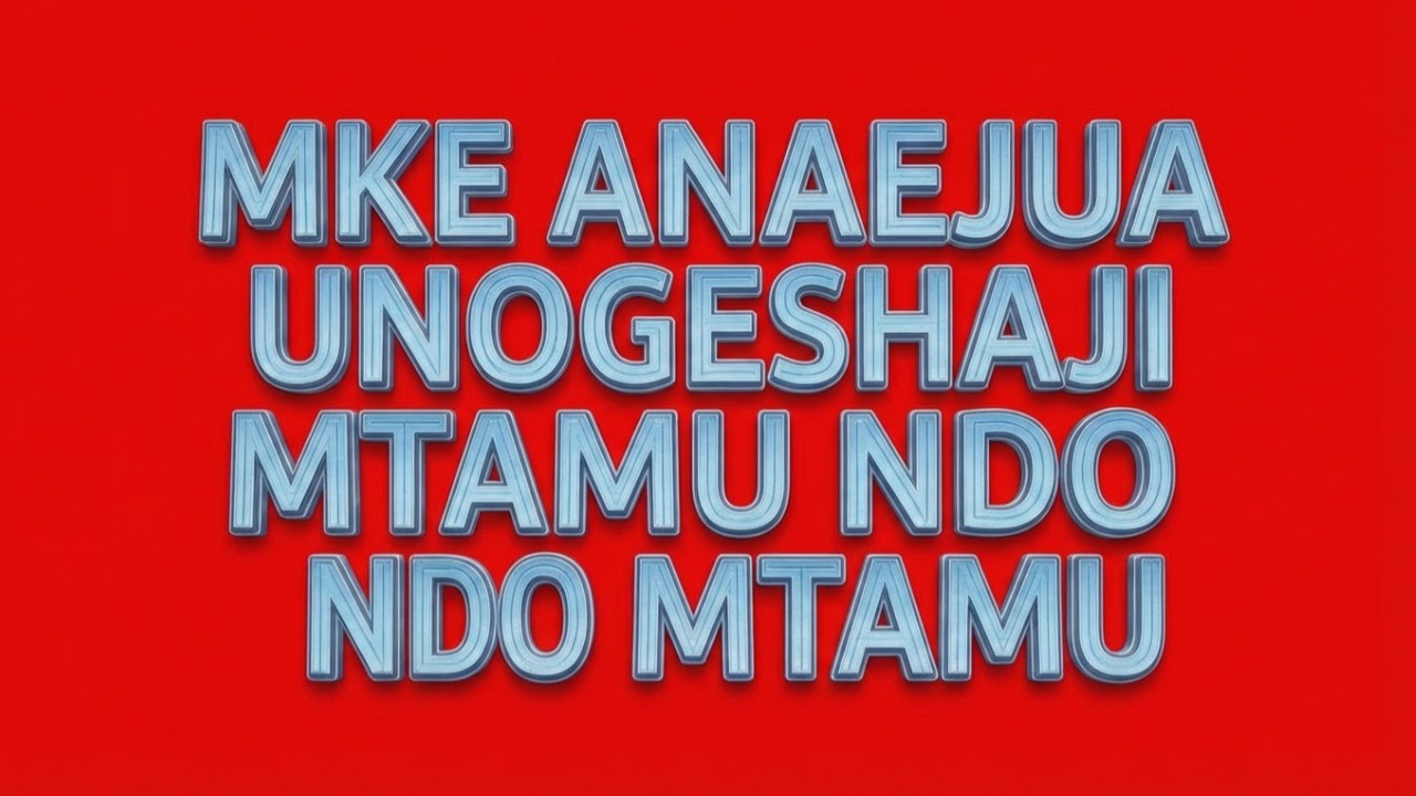 MKE MFANYE MUMEO AKARIBIE KUFA KWA UTAMU KABLA  YEYE KUPOTEZA HISIA NA WEWE