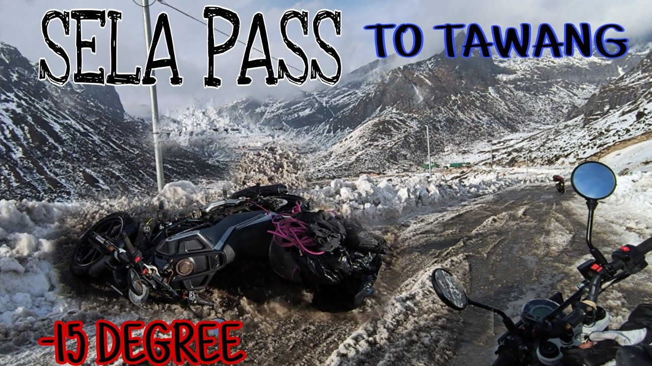 SELA PASS |Arunachal Dangerous Road Episode- 3| Black ice pe bike crash hogya😱 Mota karcha
