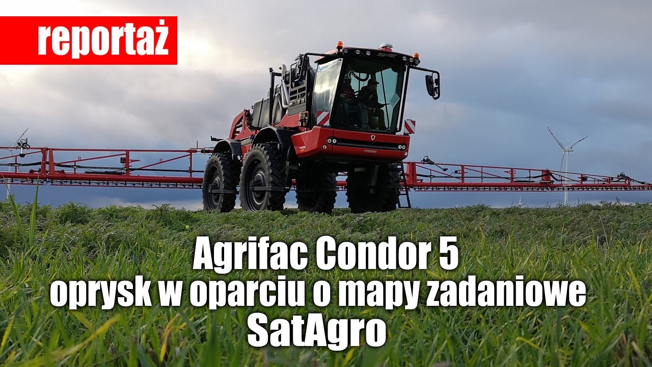 Agrifac Condor 5 - oprysk w oparciu o mapy zadaniowe SatAgro - reportaż