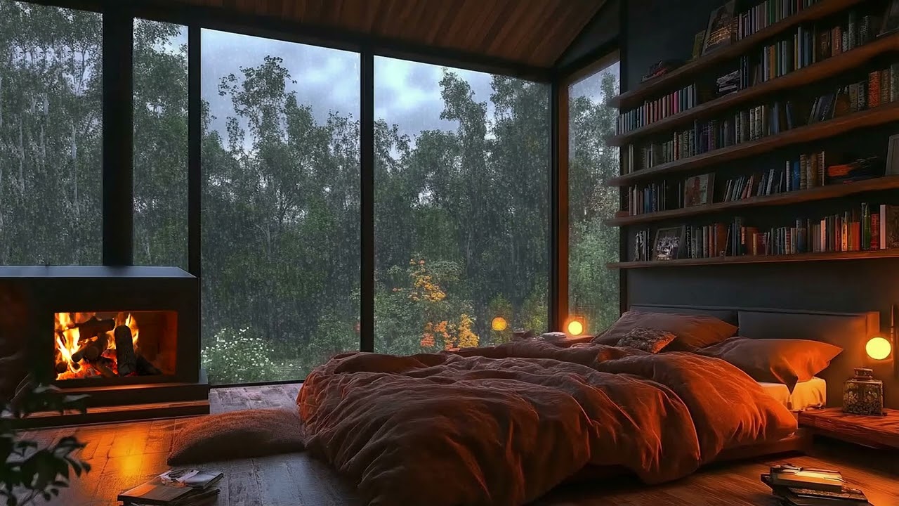 Sleep Instantly Tonight 🌧️ No Ads, Natural Sounds of Rain & Thunder for Relaxation and Deep Sleep