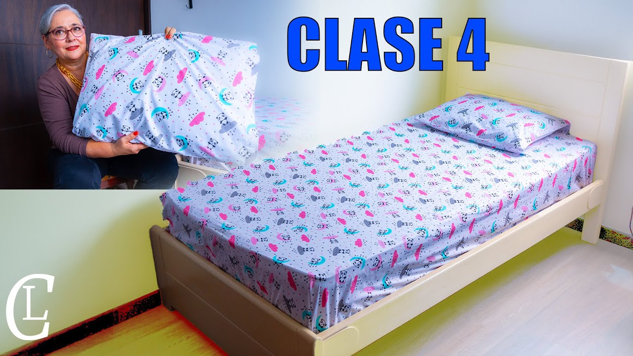 El TRUCO para sábanas ajustables + fundas PERFECTAS ¡y fácil de hacer! - Clase 4