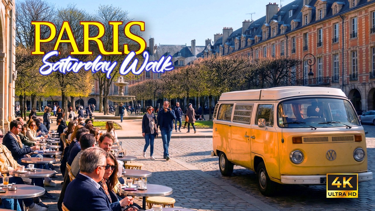 Two Sides of Paris on a Saturday 🇫🇷☀️ | From Quiet Île Saint-Louis to Lively Le Marais (4K)