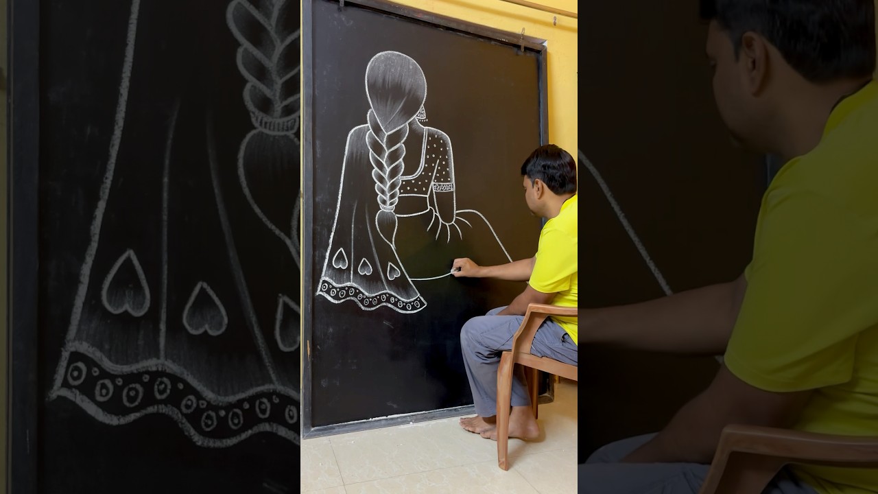 Learn how to draw an Indian woman wearing a saree ✍️ 