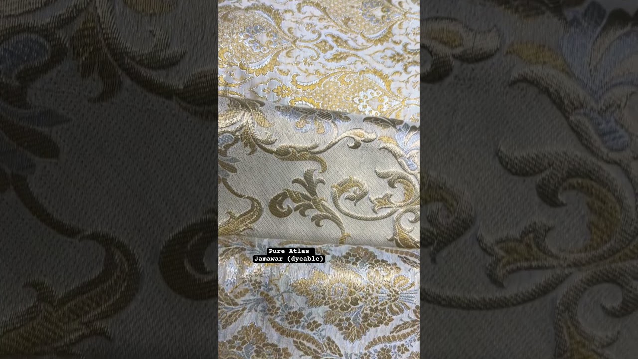 Pure Atlas Jamawar (dyeable)#atlas #rawsilk #fashion