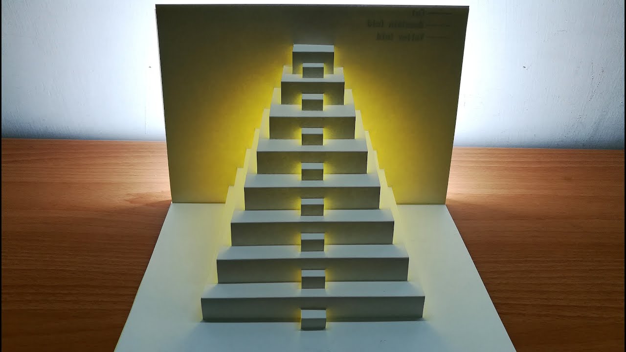3D pyramid card｜Pyramid pop up card｜Kirigami architecture｜Paper Teotihuacan｜Kirigami pyramid｜彈出金字塔卡片